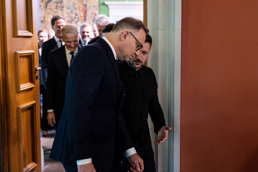 Pauliaus Peleckio / BNS nuotr./Andrzejus Duda ir Volodymyras Zelenskis