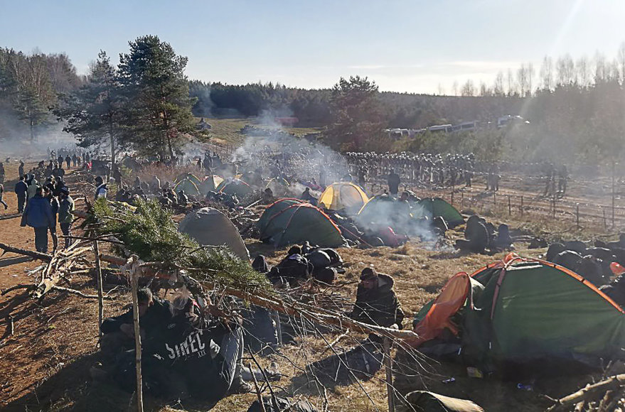 Tass / Fot. Scanpix / Migranci na polskiej granicy