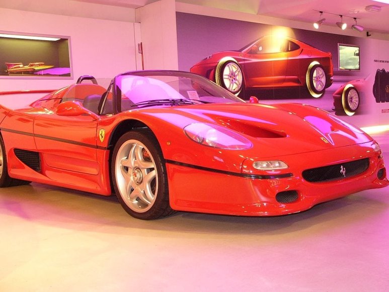 Ferrari F50 yra ypatingai retas – buvo pagaminti tik 349 tokie automobiliai (G.Lanting, Wikimedia (CC BY-SA 4.0)