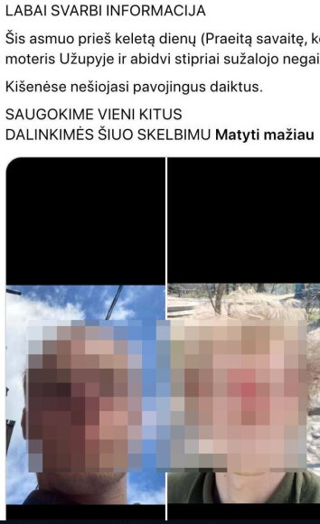 Atvaizdas iš „Facebook“/Temos iliustracija: visuomenės iniciatyva prevenciniais sumetimais socialiniame tinkle viešinami ir įtariamojo portretai.