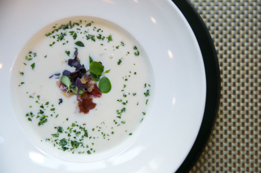 Žiedinių kopūstų sriuba su gorgonzola