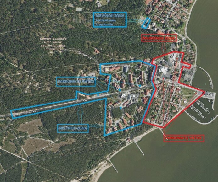 Neringos savivaldybės nuotr./Parkavimosi zonos Nidoje