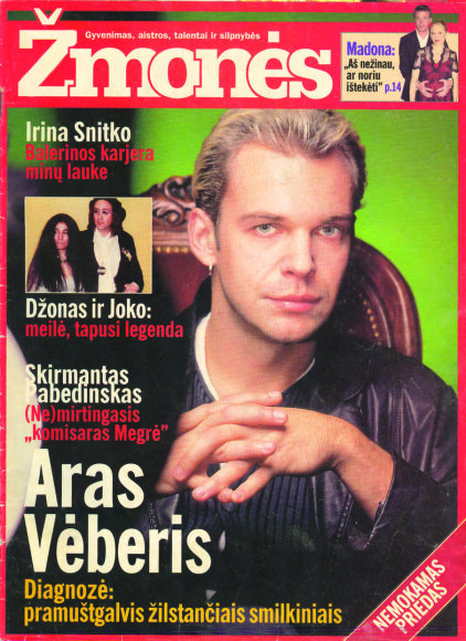 Žurnalo „Žmonės“ viršelis/Aras Vėberis
