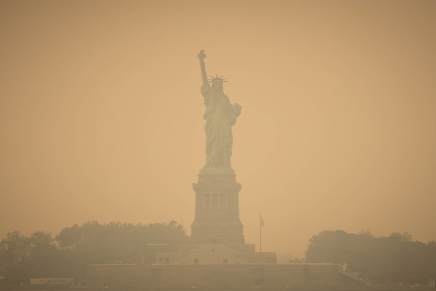 „Reuters“/„Scanpix“ nuotr./Niujorką apgaubė smogas