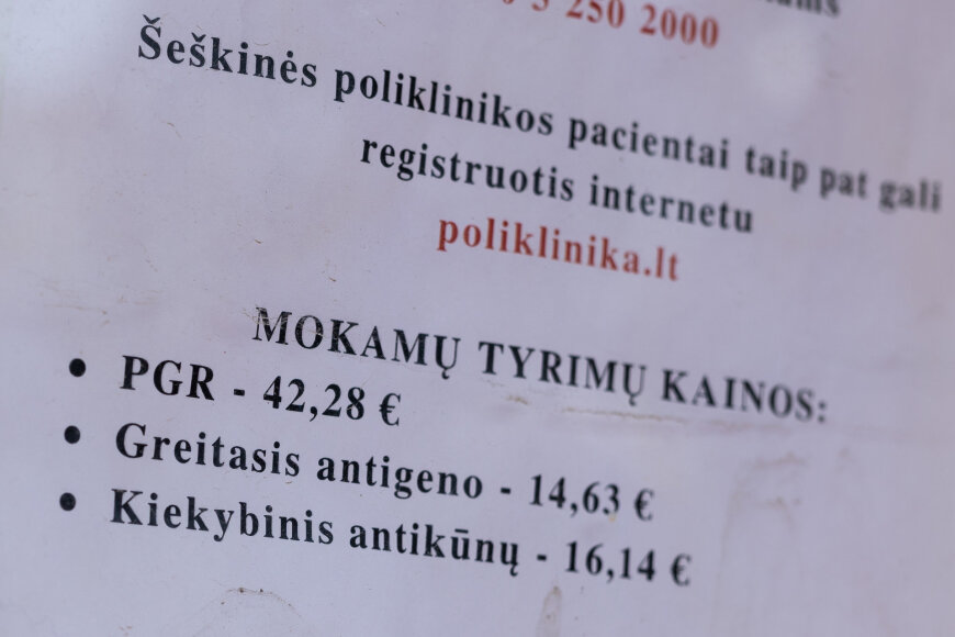 Lukas Balandis / BNS nuotr./COVID-19 tyrimai Vilniaus poliklinikose