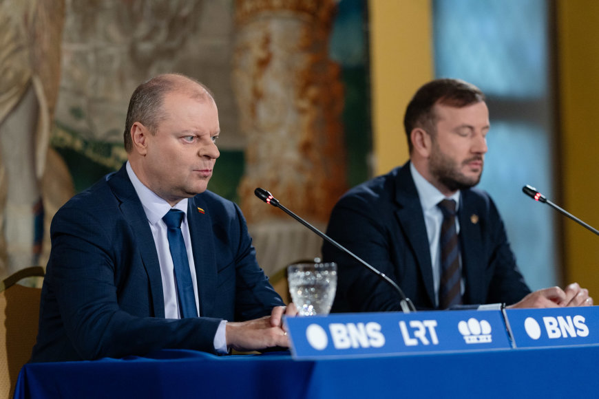 Lukas Balandis / BNS nuotr./Virginijus Sinkevičius, Saulius Skvernelis