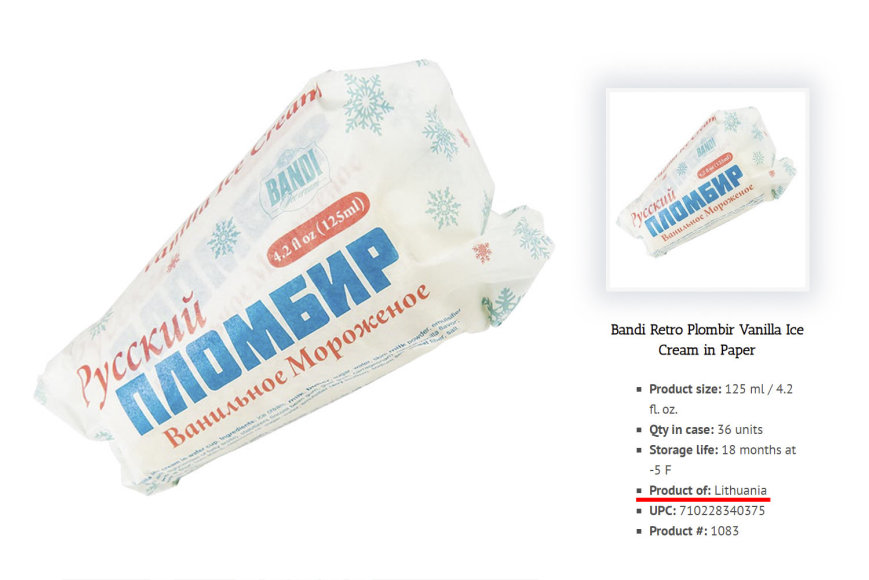 Ekrano nuotr./Parduodami Lietuvoje gaminti produktai su rusiškomis etiketėmis