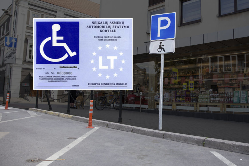 15min montažas/Neįgaliųjų automobilių parkavimo vieta
