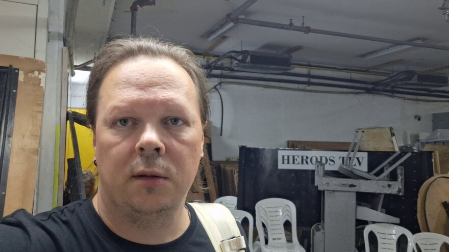 Videokadras/15min žurnalistas Ignas Jačauskas Izraelyje