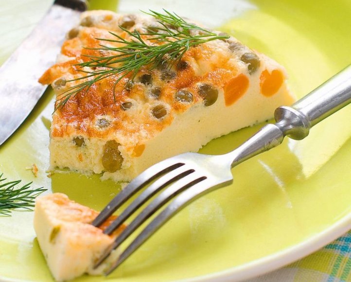 Plikytas omletas su daržovėmis