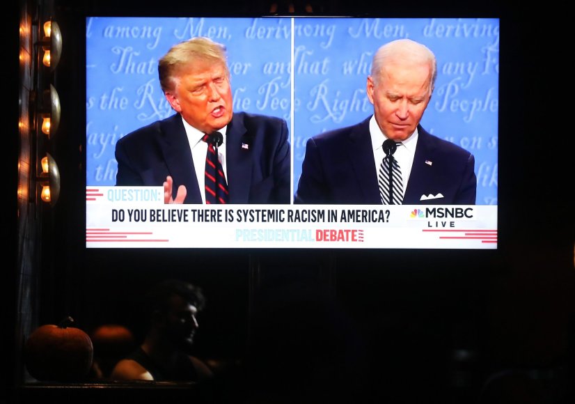 „Scanpix“ nuotr./Donaldo Trumpo ir Joe Bideno debatai