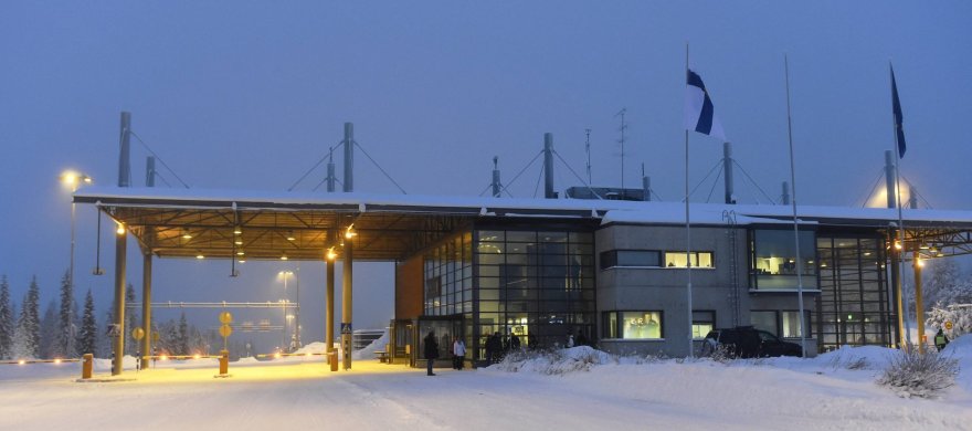 „Scanpix“/AP nuotr./Suomijos ir Rusijos sienos perėja Saloje, Šiaurės Suomijoje