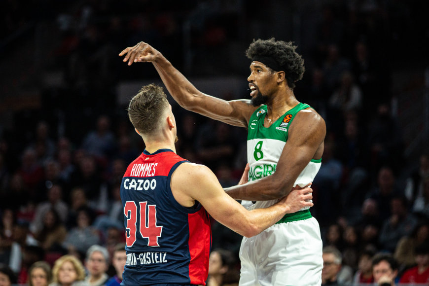 zalgiris.lt nuotr./Eurolygos rungtynėse „Baskonia“ įveikė „Žalgirį“. Kevariusas Hayesas