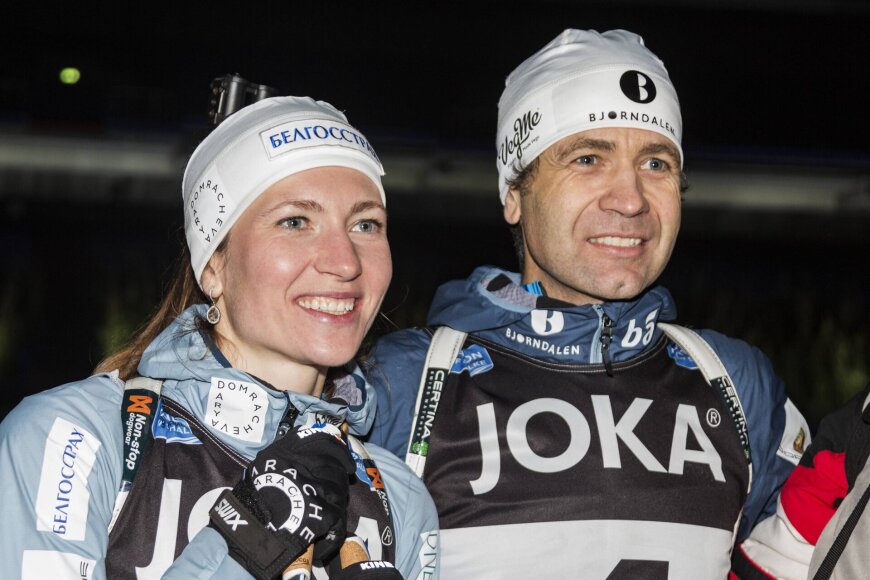 „Scanpix“ nuotr./Ole Einaras Bjorndalenas ir Darja Domračeva.