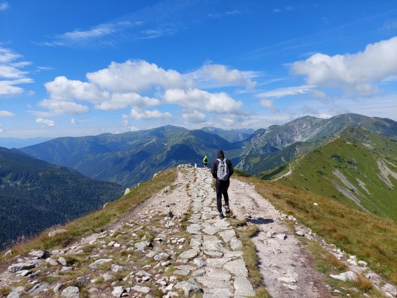 Asmeninio archyvo nuotr./Maršrutas nuo Kasprovo viršūnės