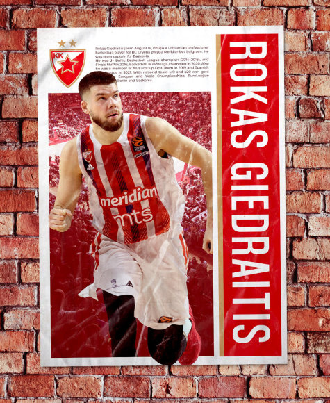 Belgrado „Crvena zvezda“ twitter nuotr./Rokas Giedraitis – Belgrado „Crvena zvezda“ narys