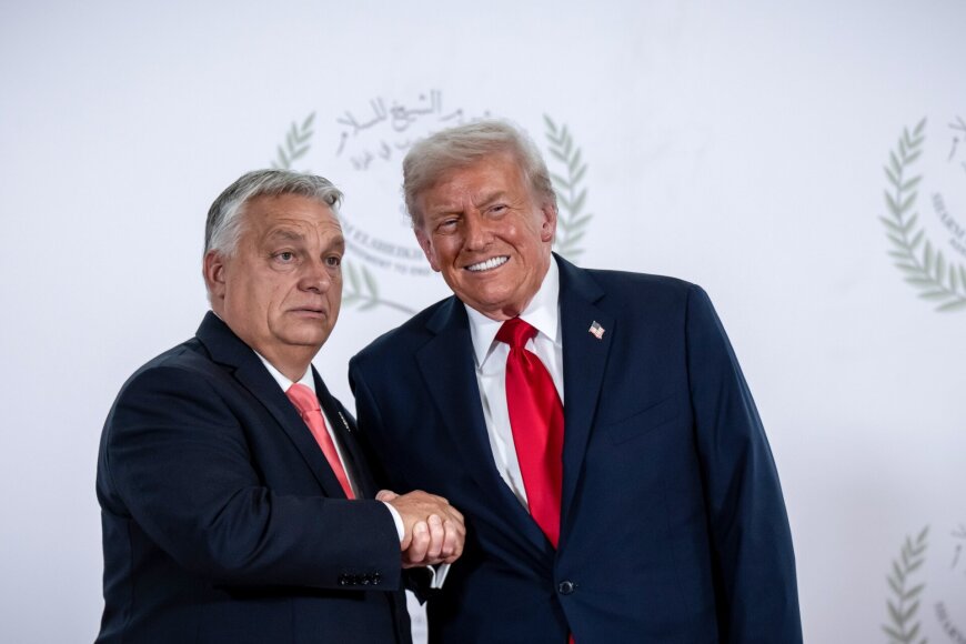 Viktoras Orbanas ir Donaldas Trumpas / Michael Kappeler / dpa/picture-alliance