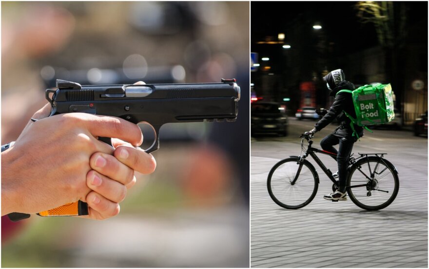 15min montažas/Maisto išvežiotojui grasino ginklu