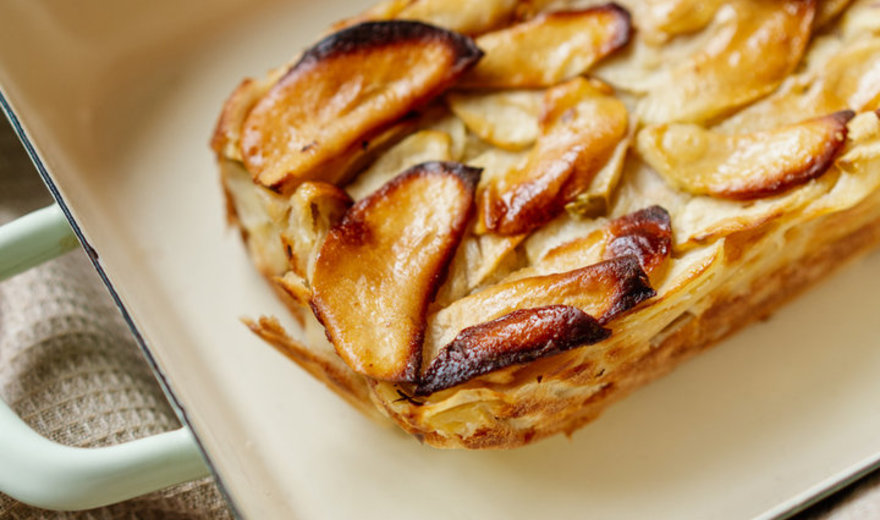 Paprastutis „nematomas“ prancūziškas obuolių pyragas