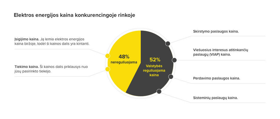 Partnerio nuotr./Elektros energijos kaina konkurencingoje rinkoje