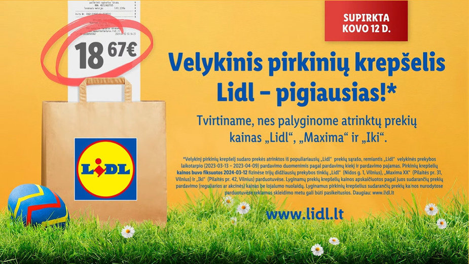 Lidl Lietuva nuotr./Apsipirkti Velykoms – tik į „Lidl“: pirkinių krepšelis čia – pigiausias