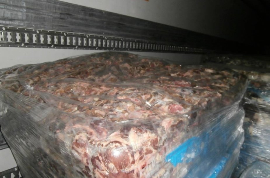 Konfiskuota kontrabandinė mėsa, skirta Kaliningrado srities rinkai
