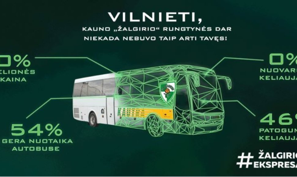 „Žalgirio autobusas“ projekto reklama