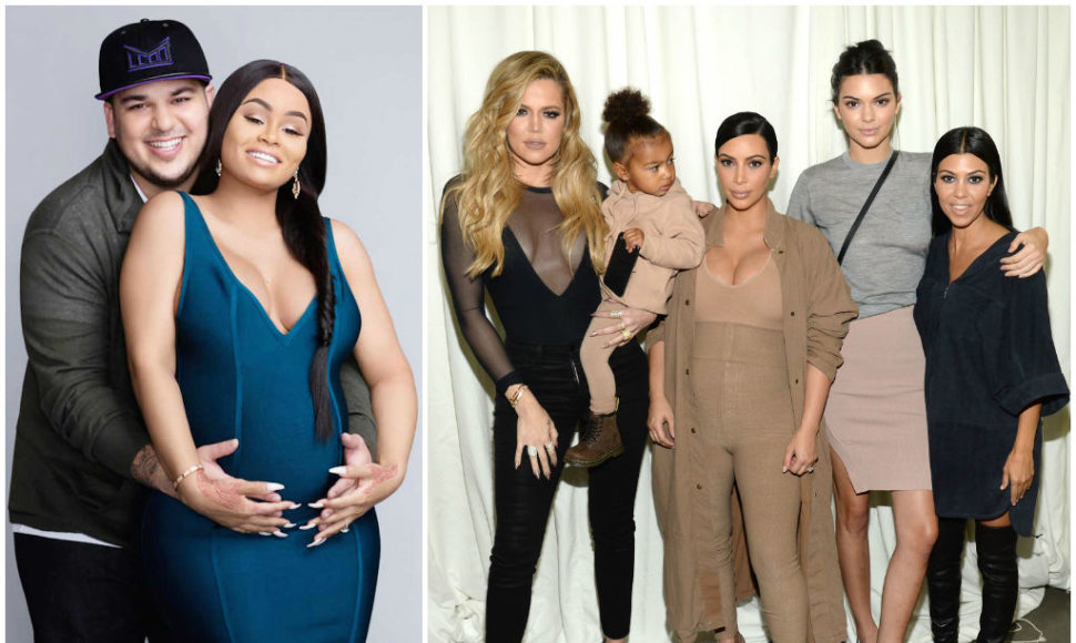 Robas Kardashianas su buvusia sužadėtine Blac Chyna ir jo seserys Khloe Kardashian, Kim Kardashian, Kendall Jenner ir Kourtney Kardashian