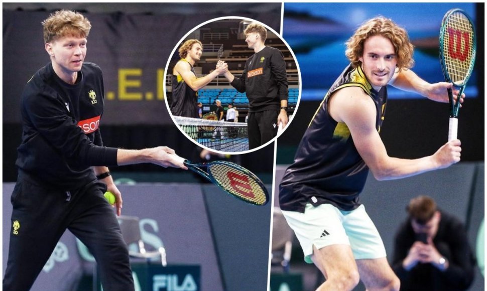 Mindaugas Kuzminskas ir Stefanos Tsitsipas