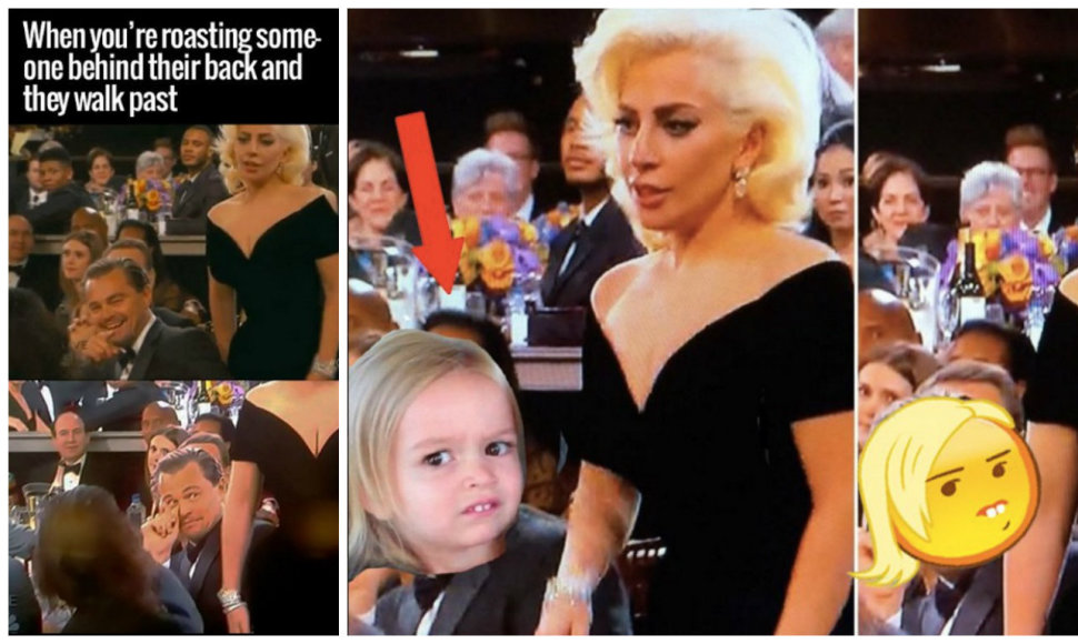 Leonardo DiCaprio ir Lady Gaga įkvėpė memų kūrėjus