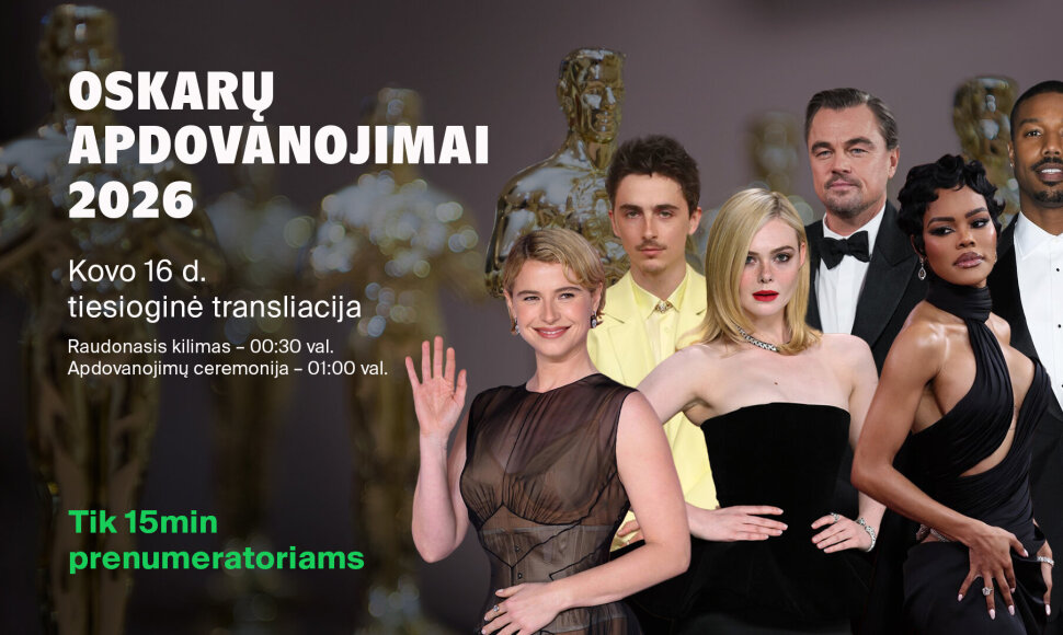 Tiesioginė „Oskarų“ transliacija 15min prenumeratoriams