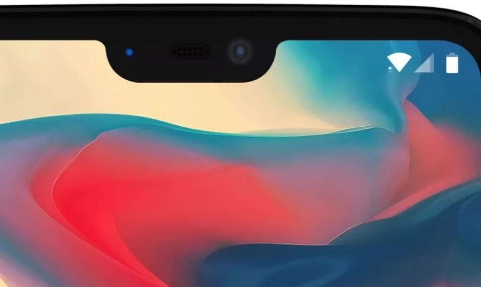 „OnePlus 6“ ekrano iškirpimas