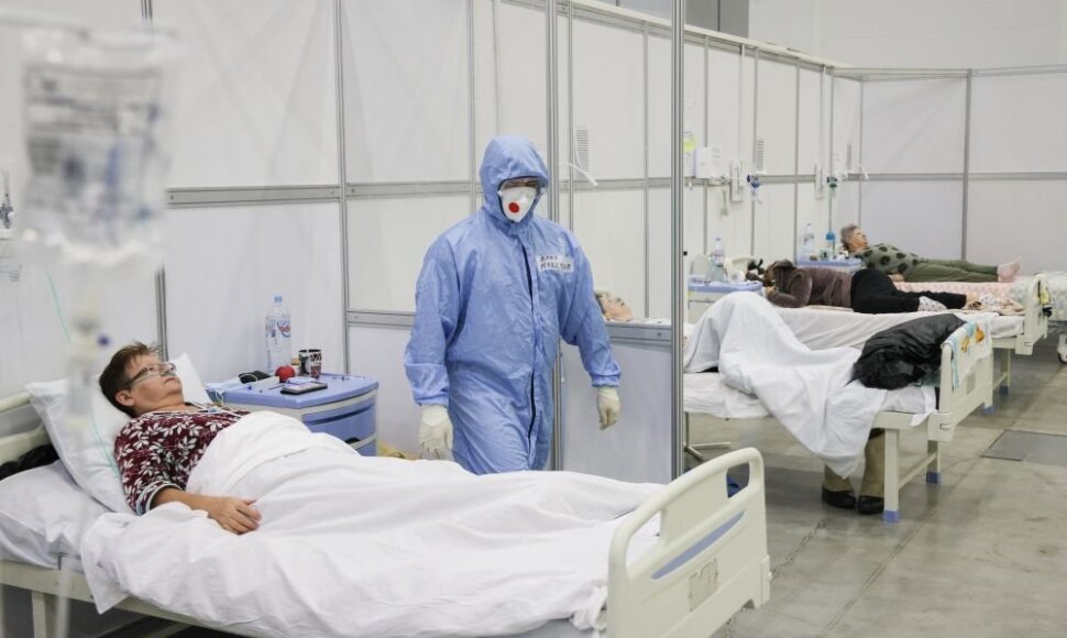 Laikinoji COVID-19 ligoninė netoli Maskvos