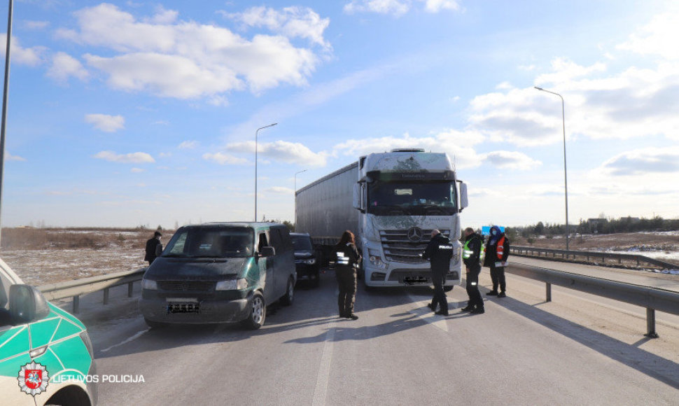 Įvykio vietoje A14 kelyje