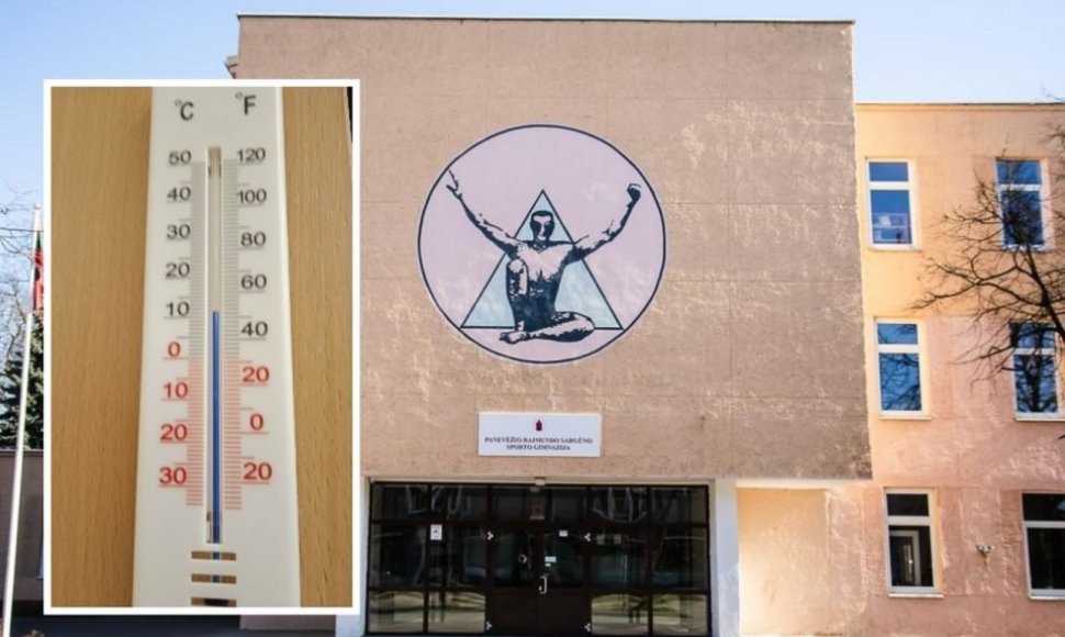 Nuo šildymo sezono pradžios R. Sargūno gimnazijos klasėje temperatūra siekdavo vos 11 laipsnių, nors pagal higienos normos reikalavimus, temperatūra turi būti ne žemesnė kaip 18 laipsnių. 