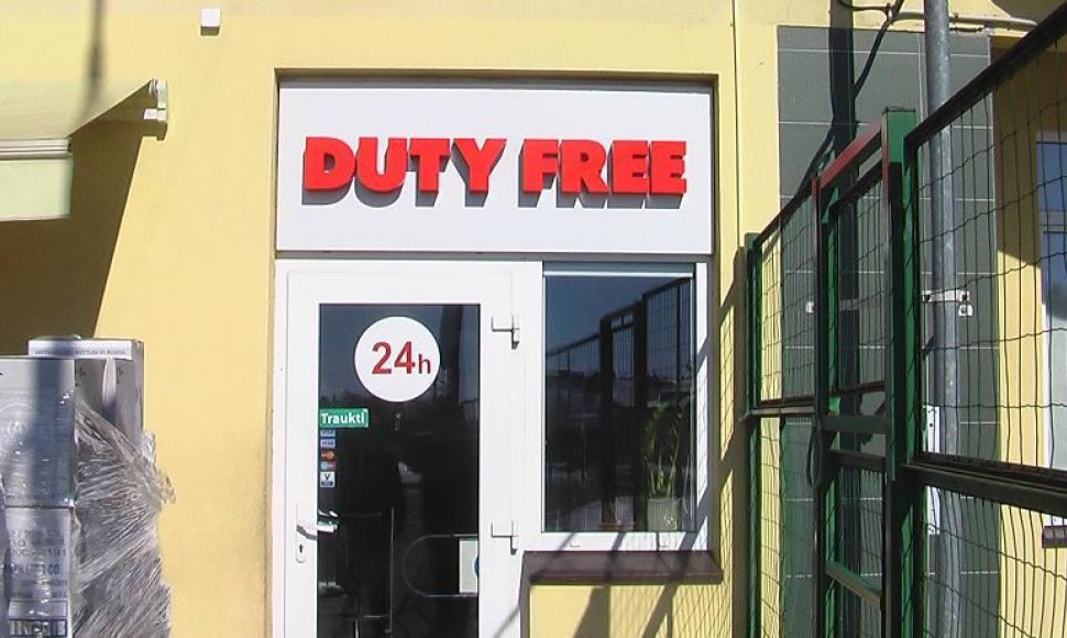 \"Duty free\" parduotuvė pasienyje su Baltarusija