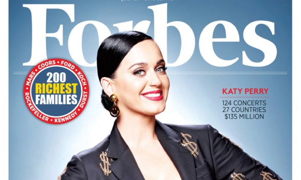 Katy Perry papuošė „Forbes“ viršelį