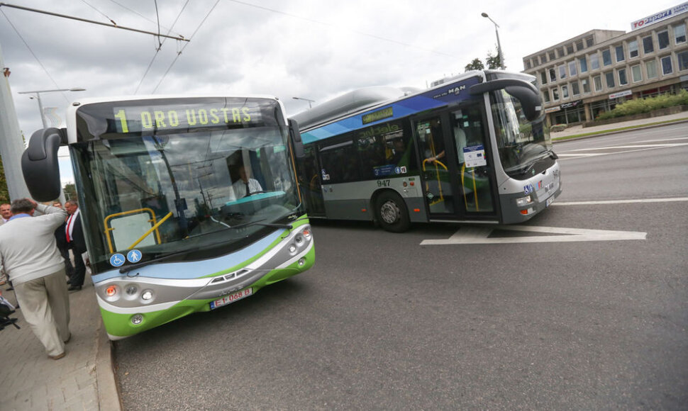 Elektrinis autobusas Vilniaus gatvėse