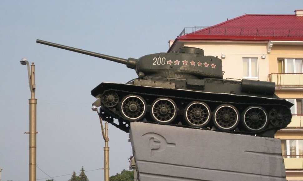 Sovietų tankas, simbolizuojantis Gardino išvadavimą