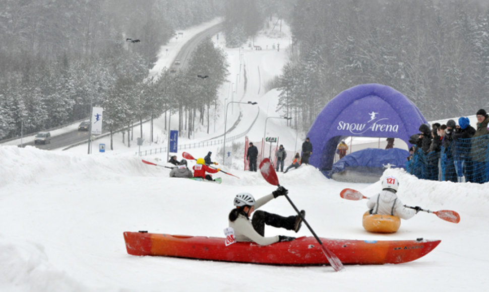 Varžybose „Snow Kayak 2014“ bus nauja kliūtis