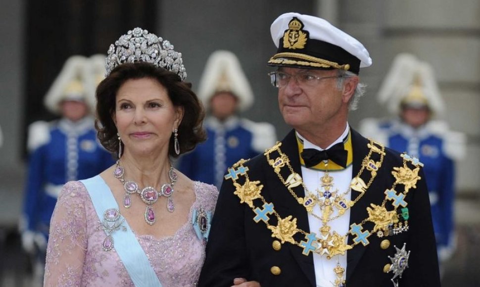 Švedijos karalius Carlas Gustafas XVI ir karalienė Silvia