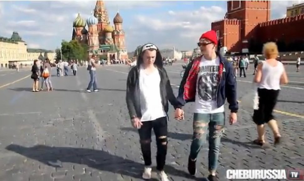 Dviejų vyrukų eksperimentas Maskvos gatvėse 