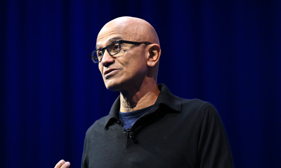 &bdquo;Microsoft&ldquo; generalinis direktorius Satya Nadella / Sven Hoppe / dpa/picture-alliance