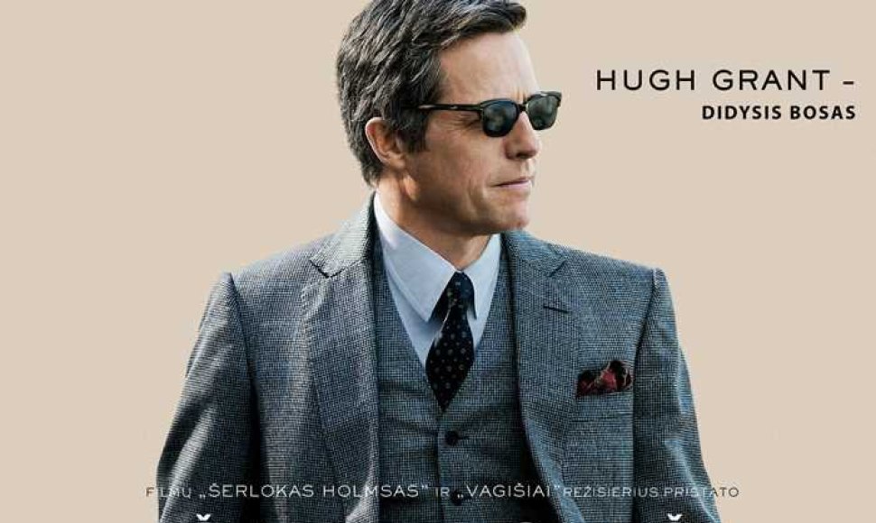 Hugh Grantas filmo „Šnipas iš U.N.C.L.E.“ plakate