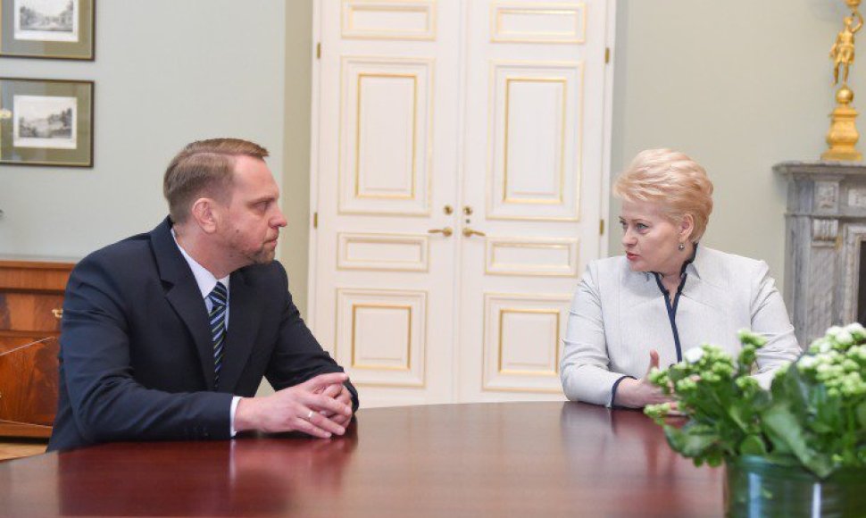 Nerijaus Meilučio susitikimas su Dalia Grybauskaite