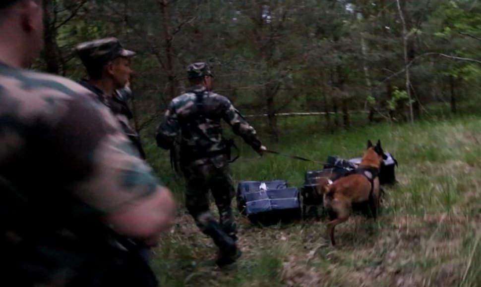 Pavoverės užkardoje VSAT pareigūnai sulaikė cigarečių kontrabandą