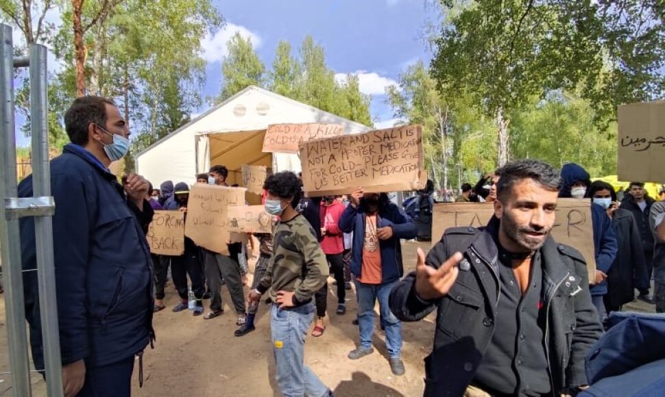 Protestas Rūdninkų stovykloje