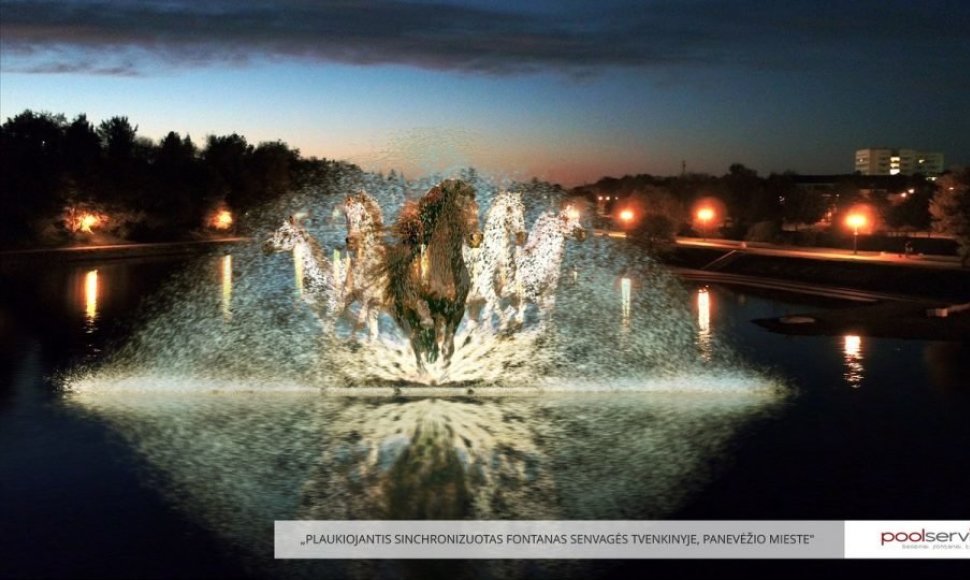 Planuojamas fontanas Panevėžyje