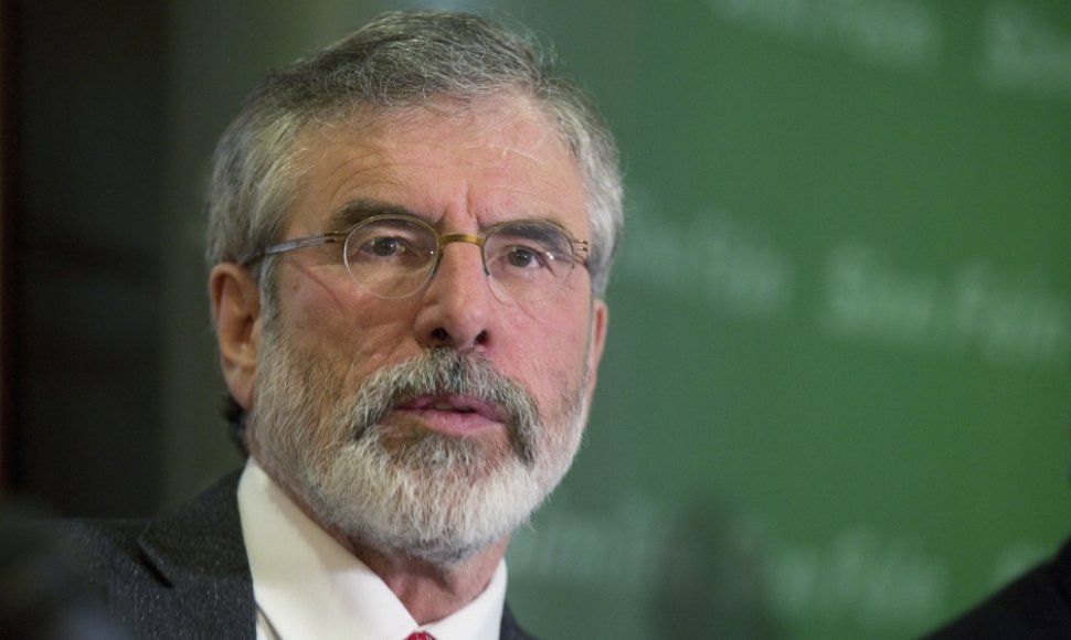 Airių nacionalistų partijos Sinn Fein lyderis Gerry Adamsas