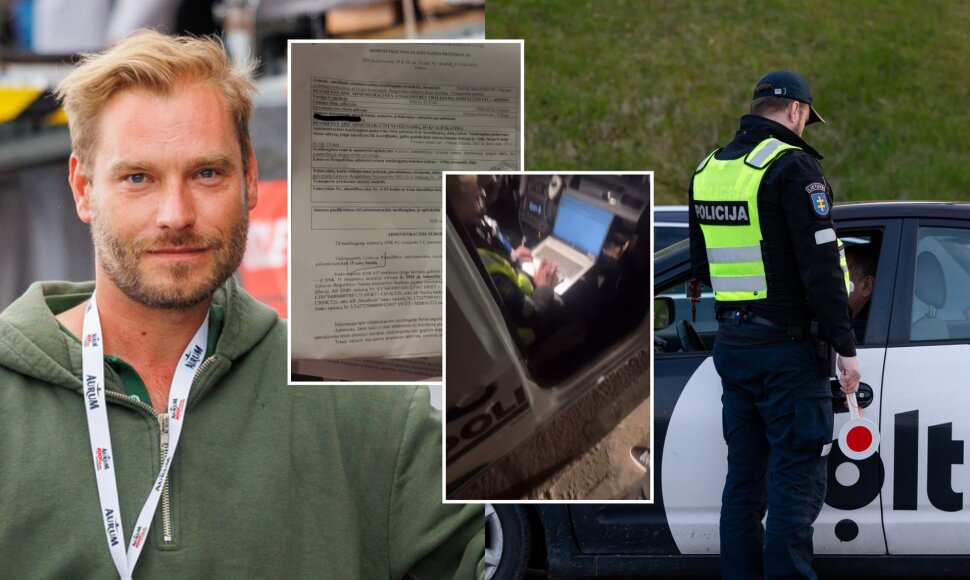Saugos diržo gale neprisisegęs Simas Kučas sulaukė policijos baudos
